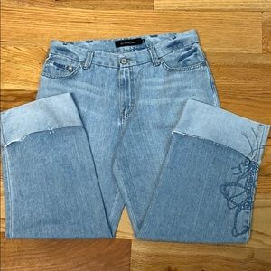 LAST CHANCE! Calvin Klein raw hem cropped jeans